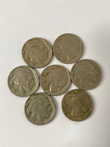 (7) Vintage Buffalo Nickels