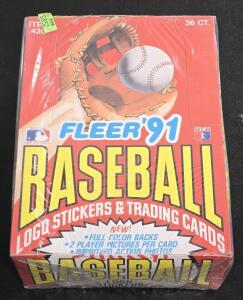 *FACTORY SEALED* Fleer 1991 Baseball Card Pack Box