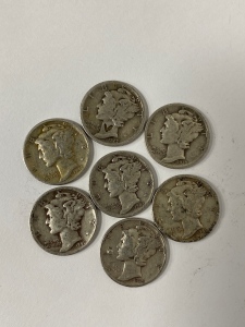 (7) Vintage Liberty Dimes