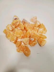 Rough Citrine Crystals, Yellow/Orange, Irregular Shapes, Approx. 20 Pieces