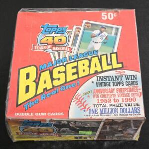 *FACTORY SEALED* Topps 40 Years of Baseball Bubblegum Card Box