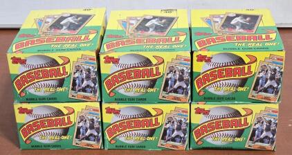 (6) 1987 Topps Baseball Cards Boxes [No Cards] & Filled w/ More Card Boxes