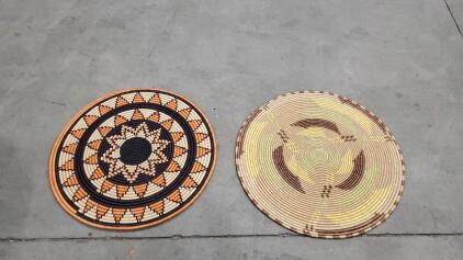 Handcrafted Woven Basket Wall Decor, 15" Diameter, Multi-Color