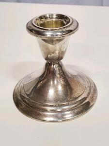 Gorham Sterling Silver Candlestick Holder, 3.5 Inches Tall