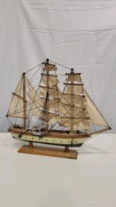 Model Ship - Gorch Fock, Wood and Fabric Construction, Detailed Rigging