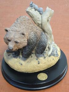 Earth Home Endangered Grizzly Bear Resin Sculpture - 6"H