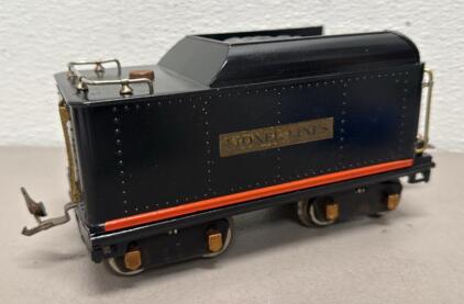 Vintage Lionel Lines O Gauge Model Train Tender, Metal, Black/Orange