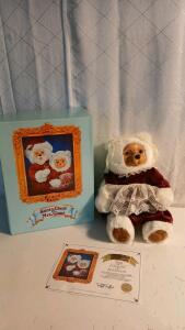 Raikes Bears Mrs. Claus Collectible Bear, 1988, Serial No. 11664, Original Box