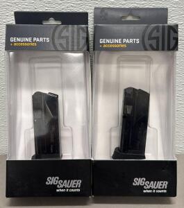(2) SIG SAUER MAG-365-9-10X Magazines, 9mm, 10 Rounds, P365 Subcompact