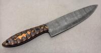 Custom Damascus Steel Chef's Knife with Layered Wood Handle - 2