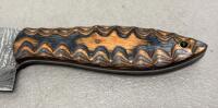 Custom Damascus Steel Chef's Knife with Layered Wood Handle - 3