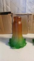 Tiffany-Style Bronze Art Nouveau 12-Arm Lily Pad Tulip Floor Lamp -56" Tall - 6