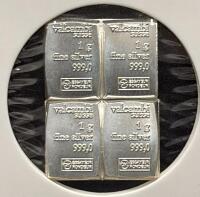 Valcambi Suisse 1g Fine Silver Bars, 999.0 Purity, Switzerland, Set of 4 - 2