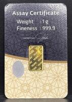 IGR 1g Gold Bar, 999.9 Fine, Serial 7579020 - 2