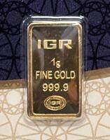 IGR 1g Gold Bar, 999.9 Fine, Serial 7579020 - 3