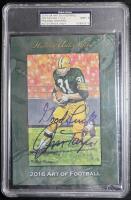 2016 Art of Football PSA|DNA Certified Mint-9 Jim Taylor Autographed Card