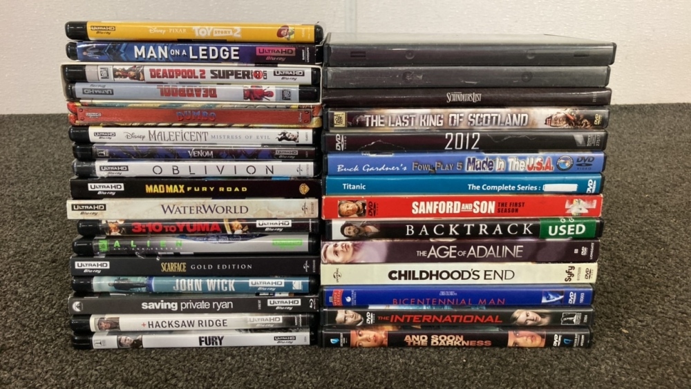Ultra HD BluRay And DVD Collection