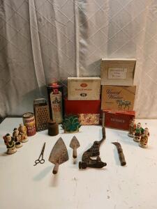 (4) Vintage Cigar Boxes (6) Old World Santa Claus Collection "Santa's Of The World" Porcelain Figurines & More