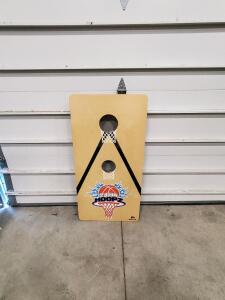 24HR HOOP Cornhole Board Set, Wooden Material, Basketball Design