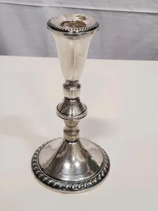 Sterling Silver Candlestick Holder by Duchin Creations, 1950s, Weighted Base