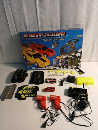 TYCO Speedway Challenge Slot Car Racing Set, Battery Operated, 94-inch Track
