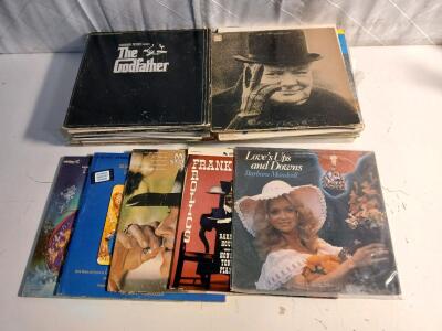 (50) Assorted Vinyl Records Including Barbara Mandrell, Mac Davis And More