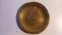 (2) Brass Decorative Plates (1) Silver-Plated Cup/Vase & More - 3