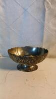 (2) Brass Decorative Plates (1) Silver-Plated Cup/Vase & More - 9