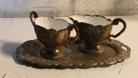 (2) Brass Decorative Plates (1) Silver-Plated Cup/Vase & More - 11