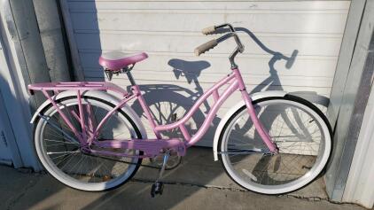 Schwinn Cruiser Bike, Pink, Single-Speed, Coaster Brake, Rear Cargo Rack