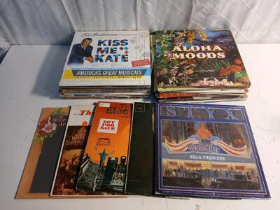 (50) Assorted Vinyl Records Including Styx, Andy Williams And More