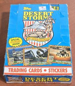 Topps 1991 Desert Storm Trading Card Pack Box
