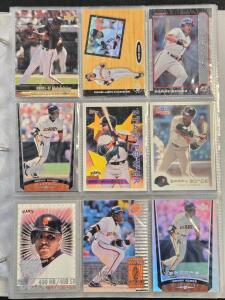 Binder of San Francisco Giants MLB Cards: Barry Bonds, Buster Posey & More! (117 Cards)