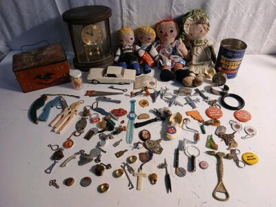 (1) Vintage Philco Ford Thunderbird Radio Promotional Car (1) Simplot Clock & More