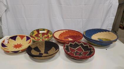 (12) Assorted Woven Wall Hanging Made In Haiti