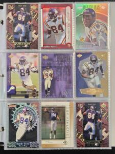 Binder of HOF Wide Receivers NFL Cards: Randy Moss, Jerry Rice & More! (108 Cards)