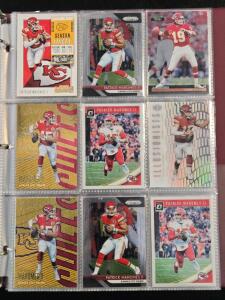 Binder of Kansas City Chiefs NFL Cards: Patrick Mahomes, Joe Montana & More! (99 Cards)