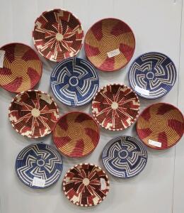 (12) Assorted Woven Wall Hanging Made In Haiti
