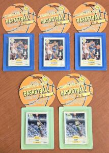 (5) *Sealed* Fleer 1990 Basketball Complete Team Set Player Card Packs - 5th Anniversary Edition