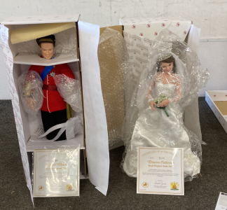 Prince William & Princess Catherine Collectable Ceramic Dolls