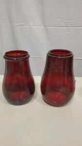 Dietz Fitzall Red Glass Lantern Globe, 5.75" Height, Made in USA