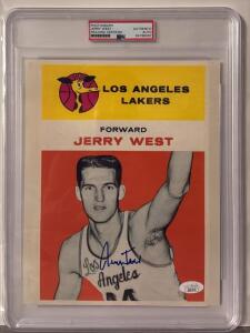 Jerry West Autographed Los Angeles Lakers Photograph, PSA/DNA Certified