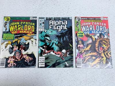 Marvel Comics: John Carter Warlord of Mars #21 & #22, Alpha Flight Annual #1