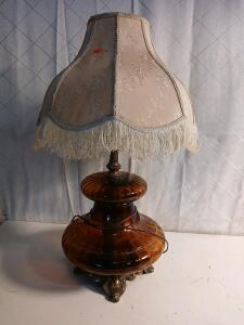 Vintage 31" Amber Table Lamp