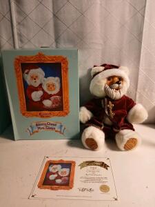 Raikes Bears Santa Claus Teddy Bear, 1988, Serial #4239, COA, Original Box