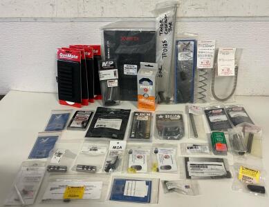 Firearm Accessories Including S&M Magazine, Sights, Compensator, Ring Light Mount & More