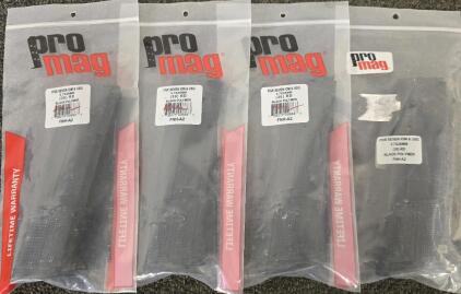 (4) 5.7x28 Pro Mags, 30rd Black Polymer- New