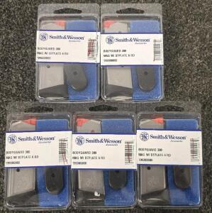 (5) Smith & Wesson Bodyguard 380 6rd Magazines- New