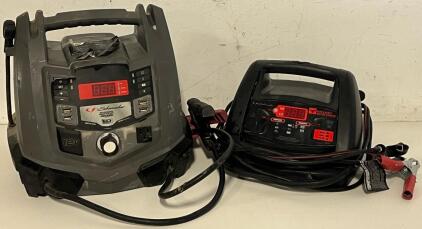 Schumacher SC1308 100A Fully Automatic Battery Charger/Engine Starter & Schumacher SJ1289 1200 Peak Amp 12V Portable Power Station