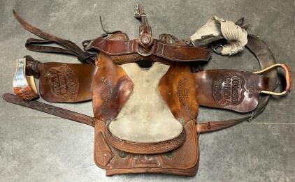 Carson River Bar M Saddle Co. Western Saddle W/ Leather Stamps (Seat Size: 15&rdquo;)